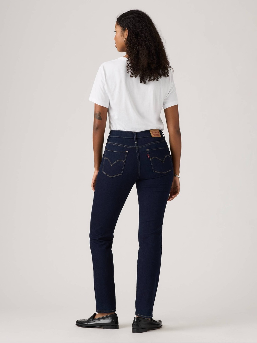 Levi's 314 Shaping Straight Leg Jeans Women's Size 30 Dark Wash Denim Jean